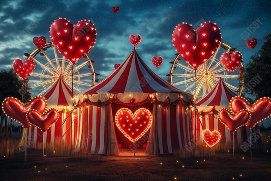 Gatsby Valentine Hugs And Kisses Carnival Photography Backdrop Gbsx-01332