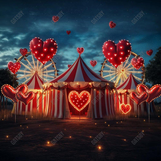 Gatsby Valentine Hugs And Kisses Carnival Photography Backdrop Gbsx-01332