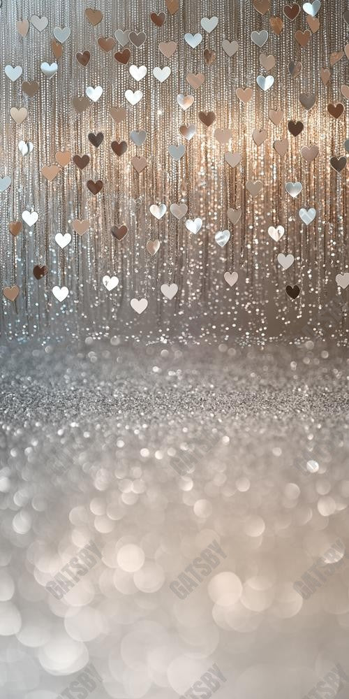 Gatsby Valentine Hugs Kisses And Sparkle Heart Photography Backdrop Gbsx-01404