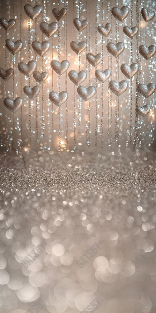 Gatsby Valentine Hugs Kisses And Sparkle Heart Photography Backdrop Gbsx-01405