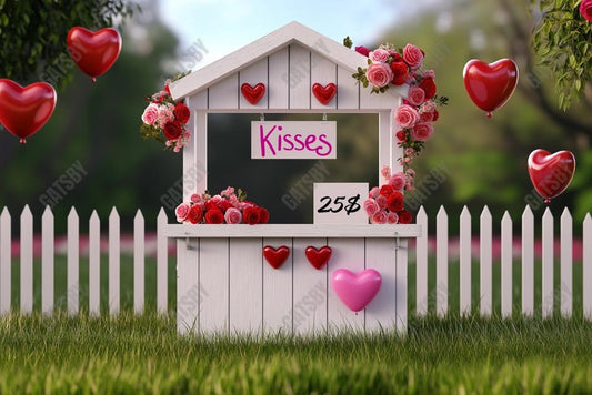 Gatsby Valentine Kissing Booth Photography Backdrop Gbsx-01308