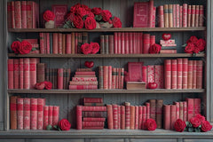 Gatsby Valentine Love Bookshelf Photography Backdrop Gbsx-01400