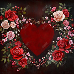 Gatsby Valentine Love Flower Heart Painting Photography Backdrop Gbsx-01361