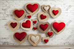 Gatsby Valentine Love Heart Brick Wall Photography Backdrop Gbsx-01339