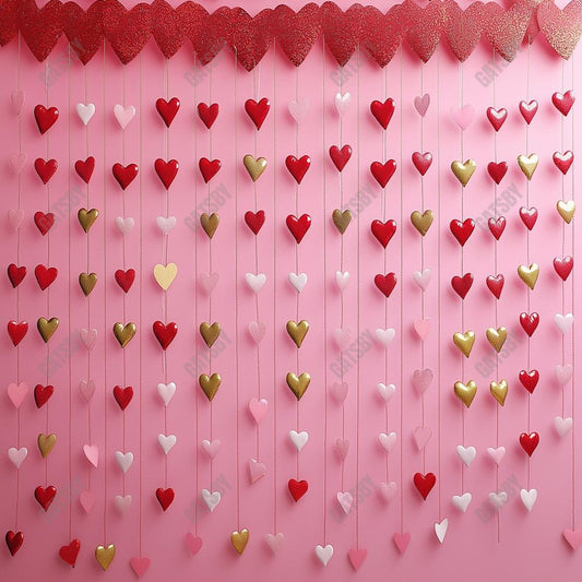 Gatsby Valentine Love Me Heart Curtains Photography Backdrop Gbsx-01421