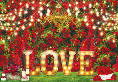 Gatsby Valentine Love Rose Garden Photography Backdrop Gbsx-01273