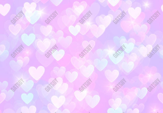 Gatsby Valentine Pastel Bokeh Heart Photography Backdrop Gbsx-01406