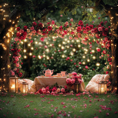 Gatsby Valentine Picnic With Arched Flower Photography Backdrop Gbsx-01357