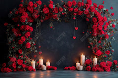 Gatsby Valentine Pink Flower Arch Photography Backdrop Gbsx-01432