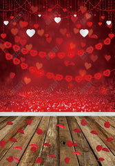 Gatsby Valentine Red Bokeh Heart Photography Backdrop Gbsx-01278