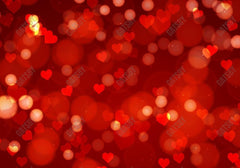 Gatsby Valentine Red Bokeh Hearts Photography Backdrop Gbsx-01248