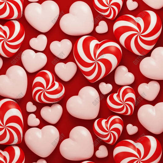 Gatsby Valentine Red Heart Candies Photography Backdrop Gbsx-01241