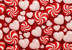 Gatsby Valentine Red Heart Candies Photography Backdrop Gbsx-01241