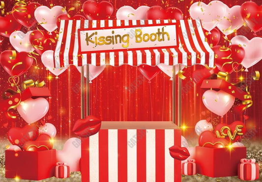 Gatsby Valentine Red Kissing Booth Photography Backdrop Gbsx-01271