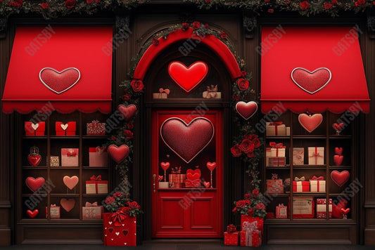 Gatsby Valentine Red Love Shop Photography Backdrop Gbsx-01359