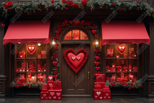 Gatsby Valentine Red Love Shop Photography Backdrop Gbsx-01360