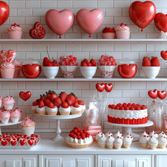 Gatsby Valentine Romantic Kitchen Dessert Cake Photography Backdrop Gbsx-01376