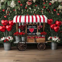 Gatsby Valentine Rose Flower Cart Photography Backdrop Gbsx-01348