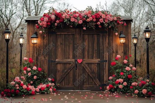 Gatsby Valentine Wooden Barn Door Photography Backdrop Gbsx-01385
