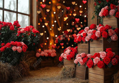 Gatsby Valentine Wooden Flower Barn Photography Backdrop Gbsx-01289