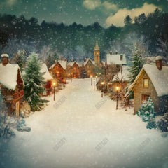 Gatsby Vintage Christmas Village Photography Backdrop Gbsx-01117