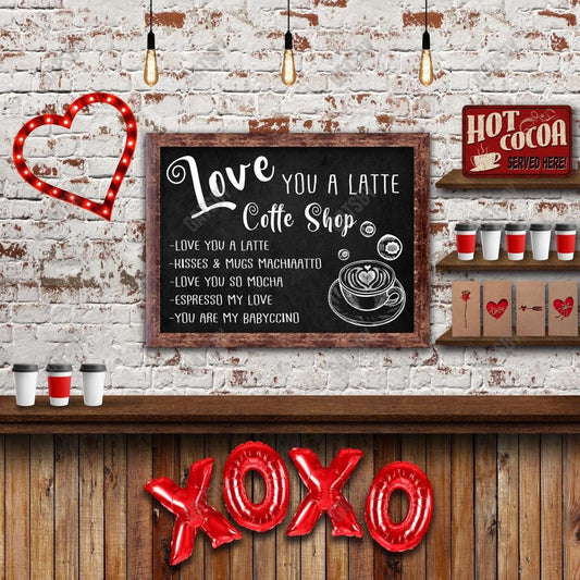 Gatsby Vintage Valentine Cafe Photography Backdrop Gbsx-01292