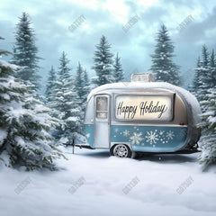 Gatsby Winter Holiday Camper Photography Backdrop Gbsx-01118