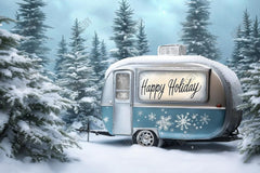 Gatsby Winter Holiday Camper Photography Backdrop Gbsx-01118