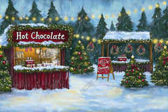 Gatsby Winter Hot Chocolate Stand Photography Backdrop Gbsx-01189