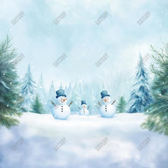 Gatsby Winter Snowman Family Photography Backdrop Gbsx-01201