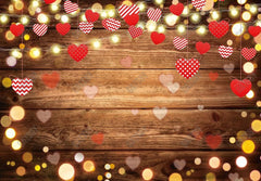 Gatsby Wooden Bokeh Hearts Photography Backdrop Gbsx-01275