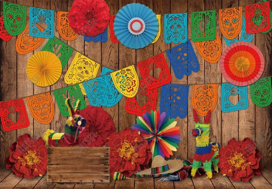 Mexican Fiesta Theme Photography Backdrop