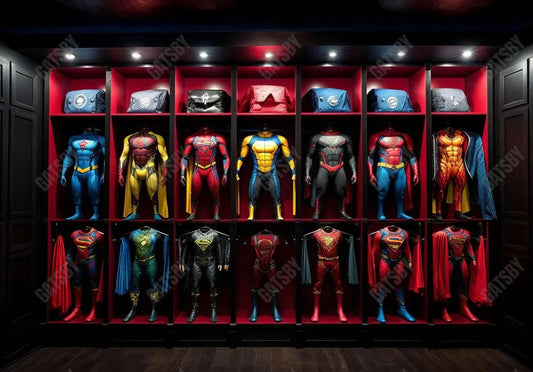 Superhero Closet Backdrop