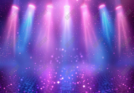 Blue Purple Stage Lighting Backdrop