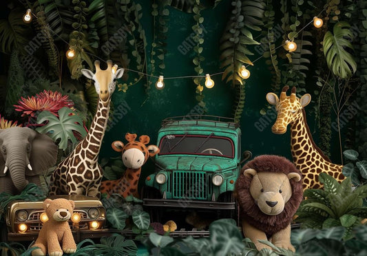 Jungle Animals Adventure Backdrop
