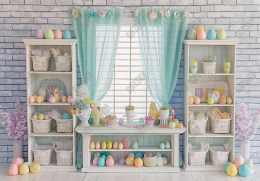 Pastel Easter Eggs Cabinet Backdrop