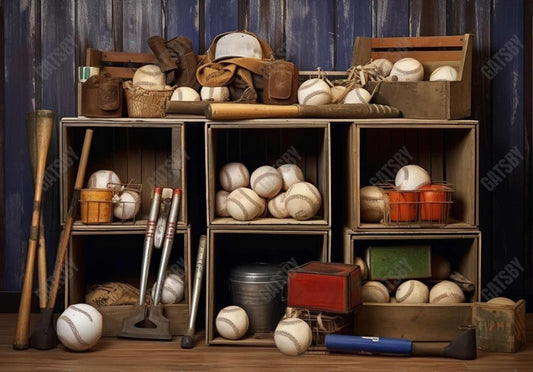 Baseball Wooden Box Sports Photography Backdrop