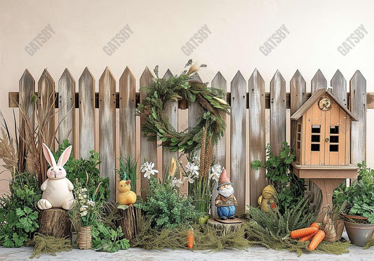 Easter Wooden Fence Rustic Backdrop