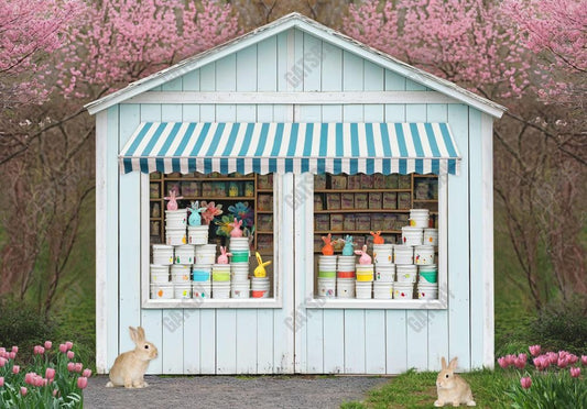 Spring Easter Shop Backdrop