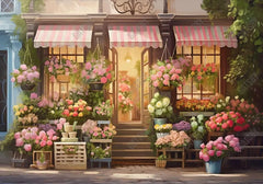 Spring Flower Shop Painting Backdrop