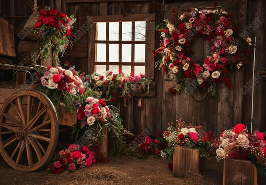 Stable Wood Rose Backdrop