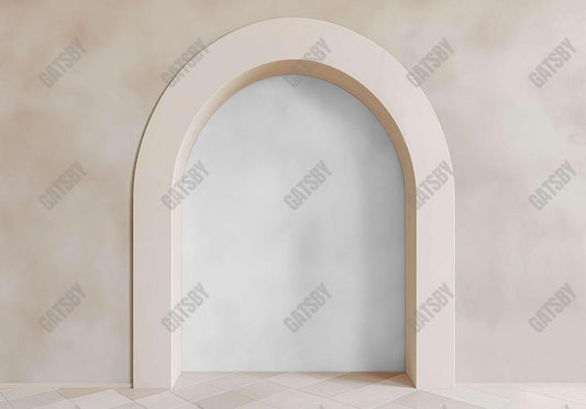 Classic Beige Arch Wall Backdrop