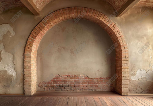 Vintage Brick Arch Wall Backdrop