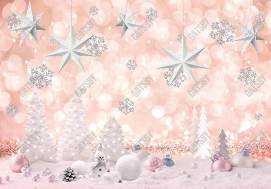Pink Winter Wonderland Party Backdrop