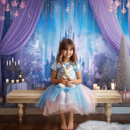 Ice Castle Winter Backdrop