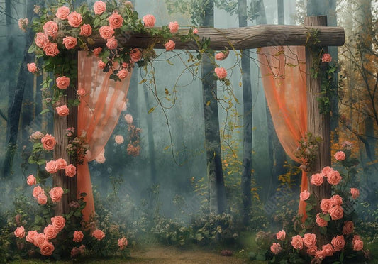 Fairy Forest Floral Arch Backdrop