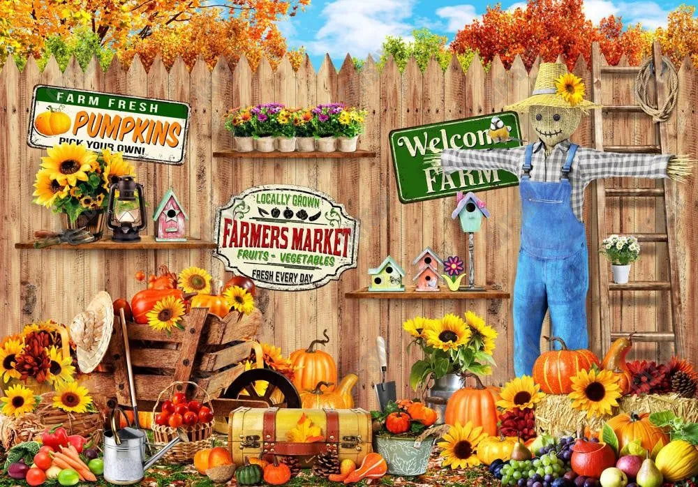 Autumn Farm Harvest Garden Backdrop - Gatsby Backdrop