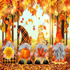 Autumn Gnomes Photography Backdrop GBSX-99606 - Gatsby Backdrop