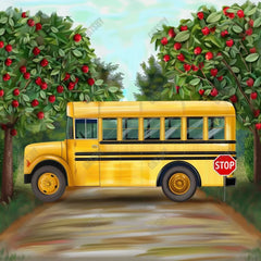 Back To School Bus Photography Backdrop GBSX-99626 - Gatsby Backdrop