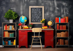 Back to School Chalkboard Classroom Backdrop - Gatsby Backdrop